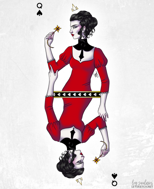 Queen of Spades - Digital Art Illustration